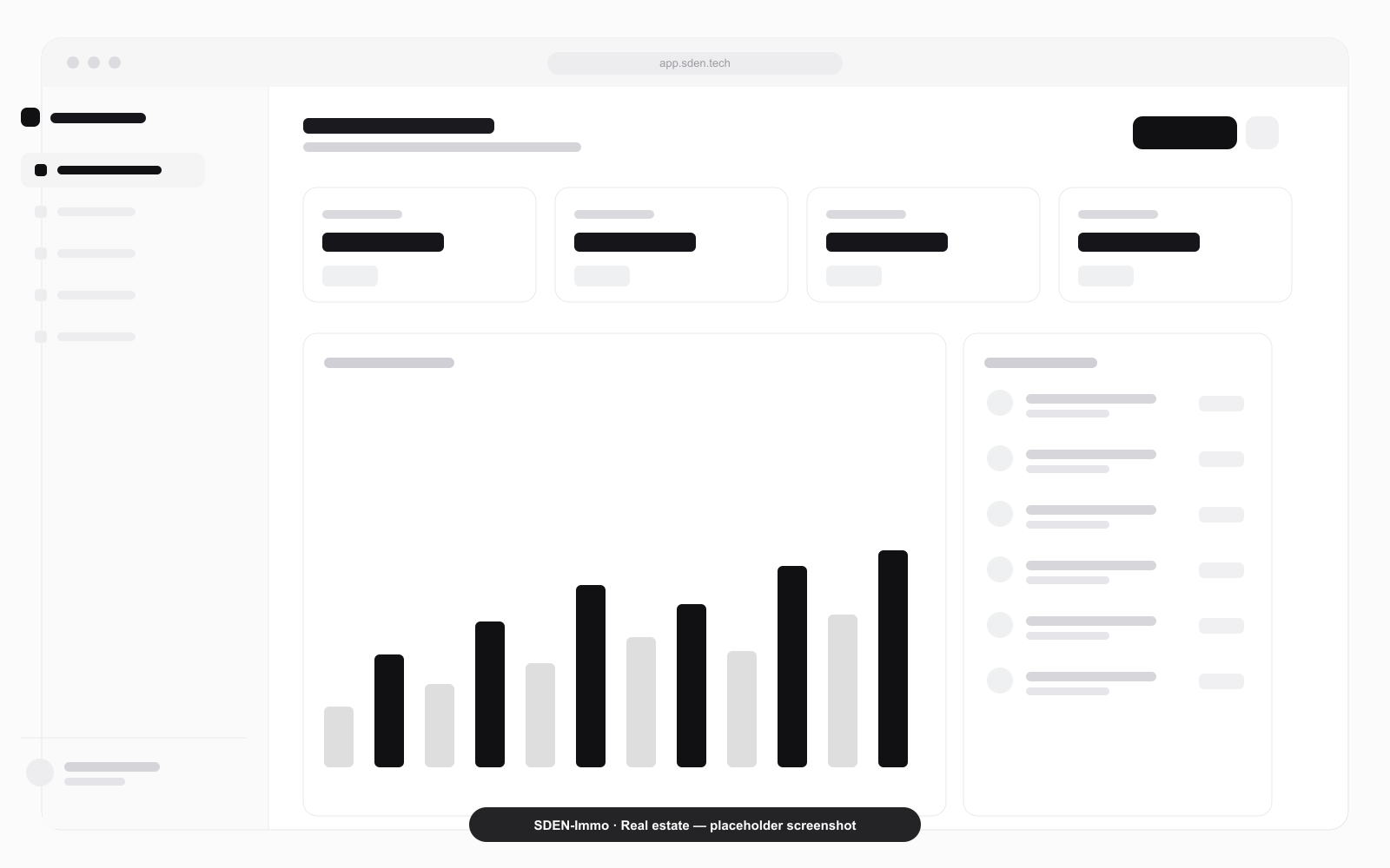 Preview of the Real Estate interface
