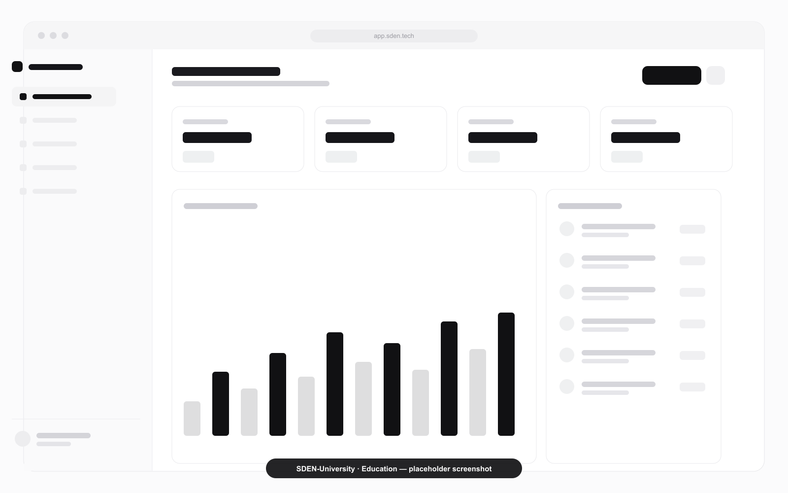 Preview of the University Portal interface